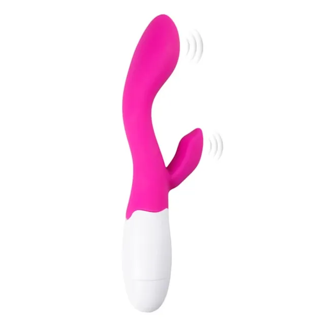 Easytoys Lily pinkkinä rabbit-vibraattorina valkoisella kahvalla